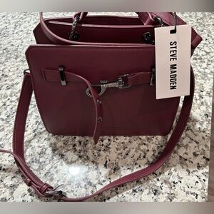*Rare* Steve Madden Bevelyn
Bloodstone Burgundy Satchel
Handbag